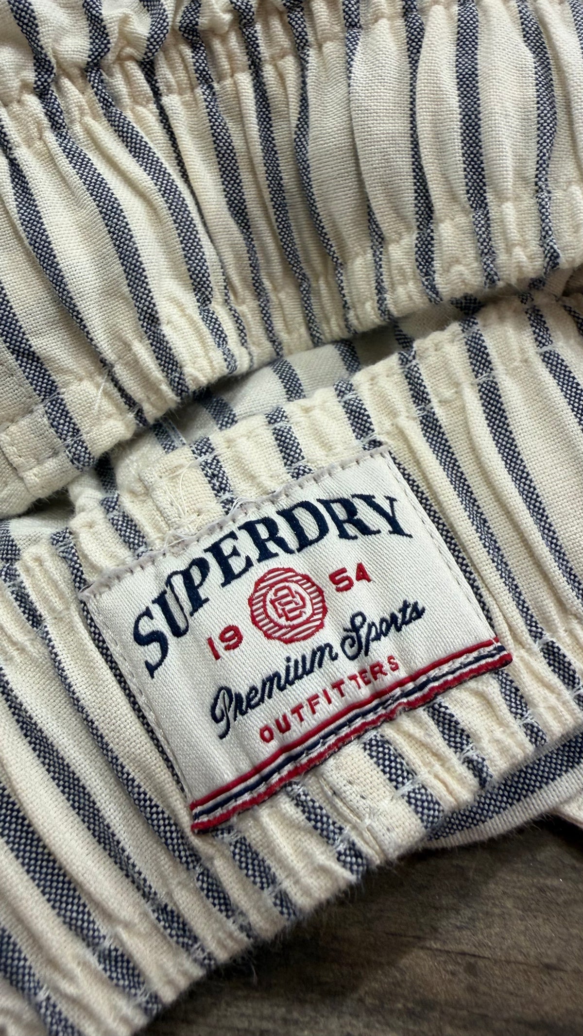Cotton Stripe Elastic Trouser
