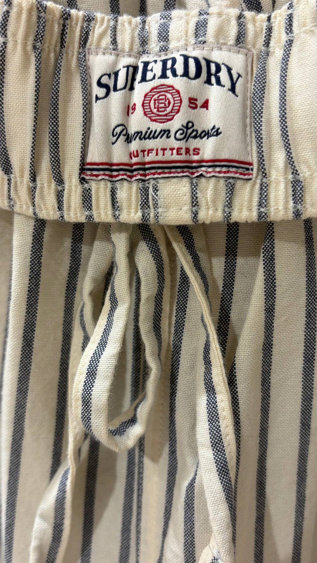 Cotton Stripe Elastic Trouser