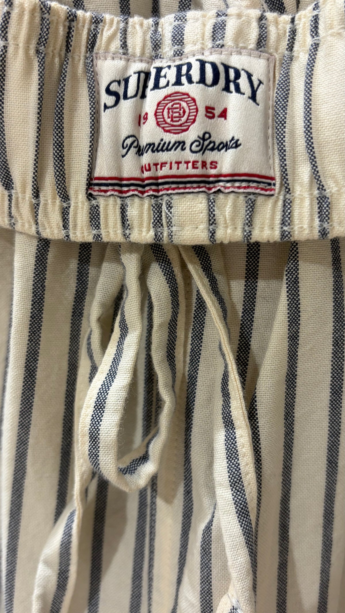 Cotton Stripe Elastic Trouser