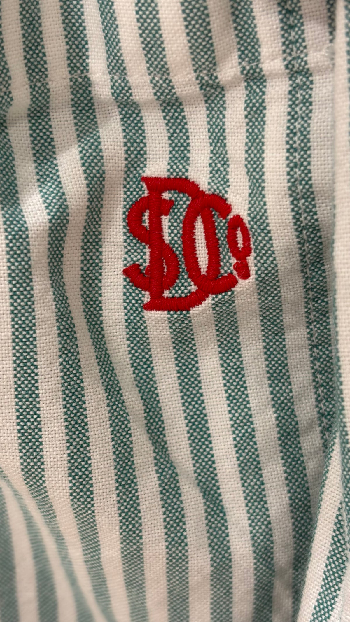 Cotton Stripe Elastic Trouser