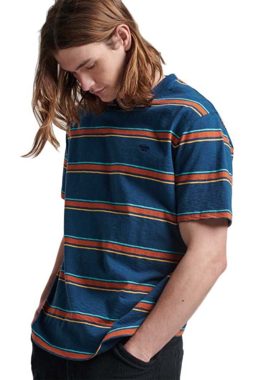 Organic Cotton Vintage Textured Stripe T-Shirt (1)