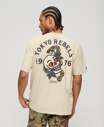 Oversized Tattoo Back Print T-Shirt (1)