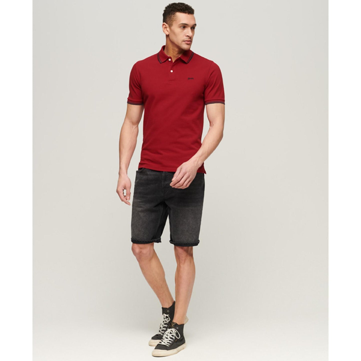 Tipped Short Sleeve Polo Shirt