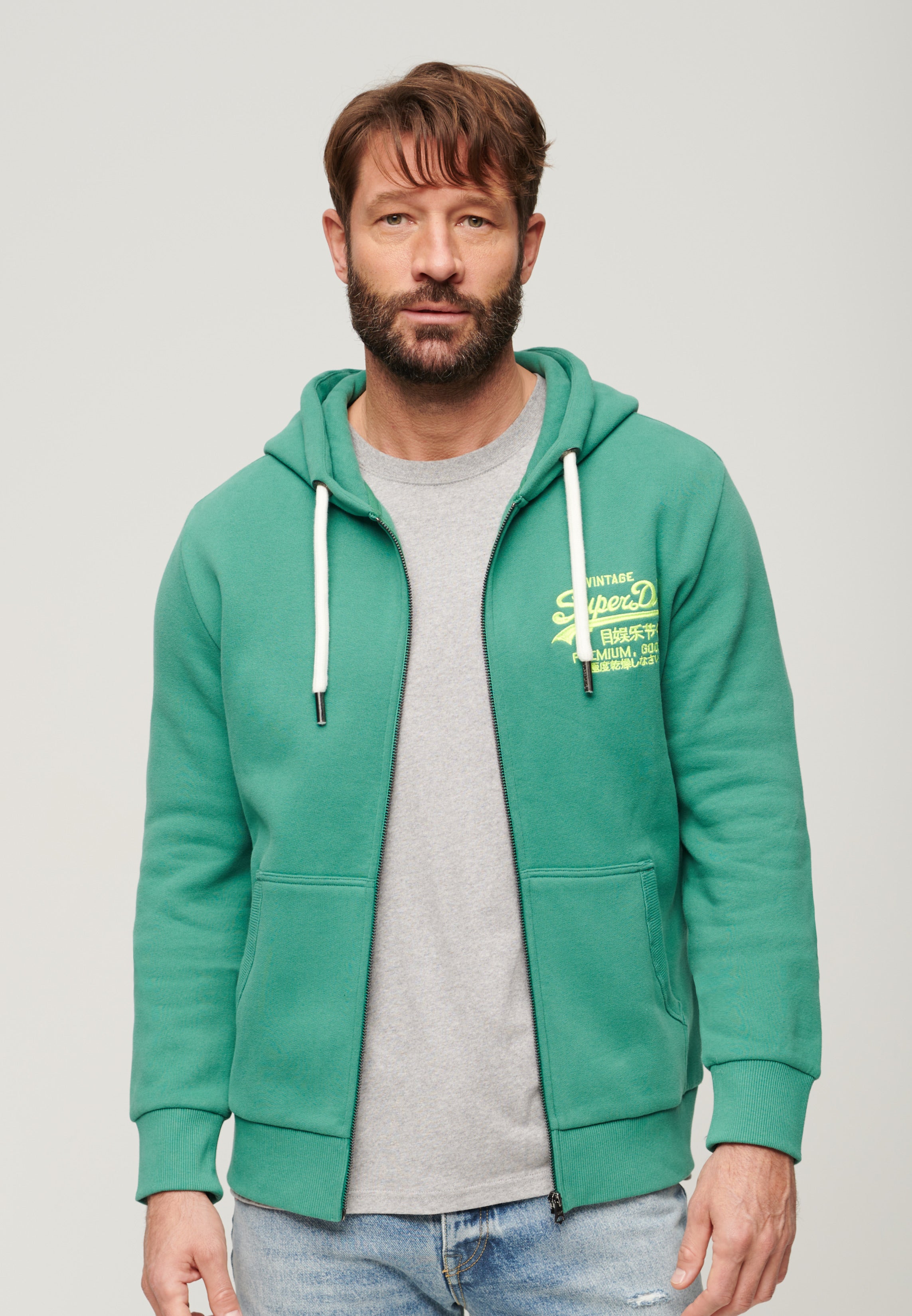 Neon Vintage Logo Zip Hoodie Superdry South Africa