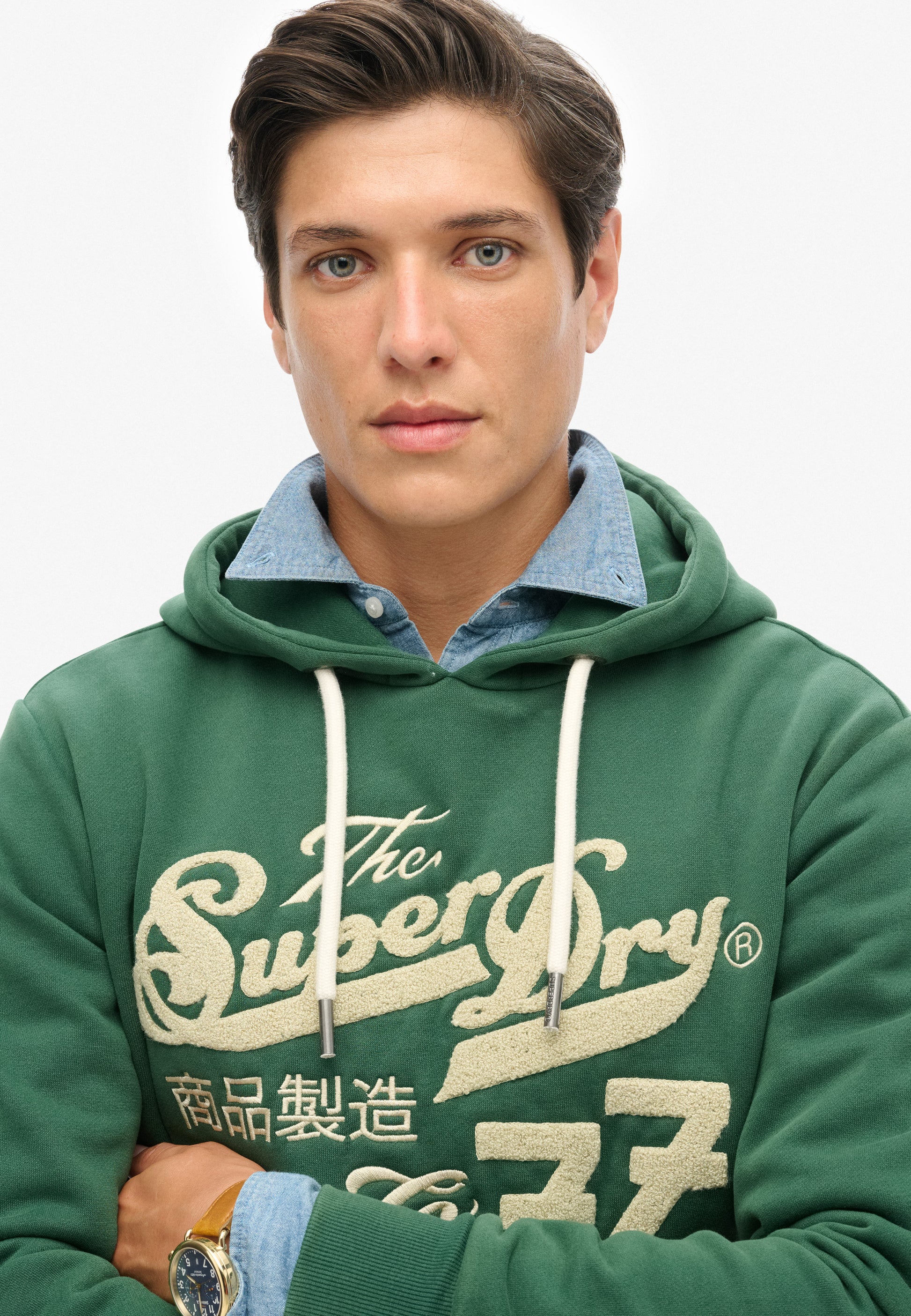 Embroider Script Graphic Hood (2)