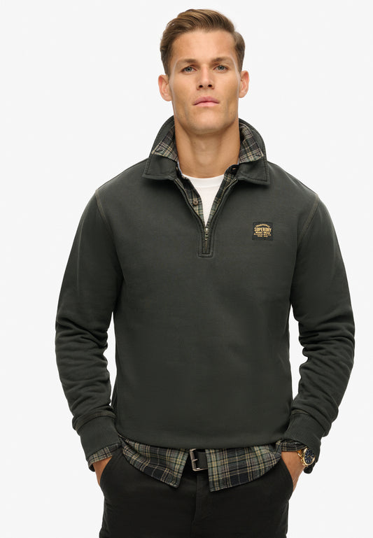 Contrast Stitch Half Zip Thru