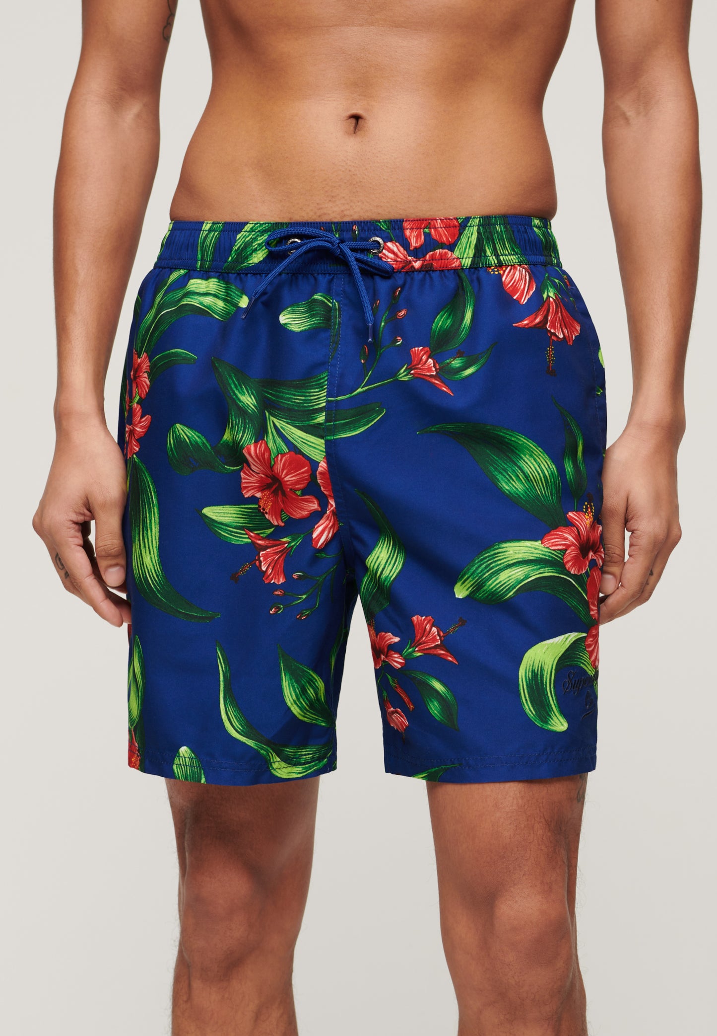 Recycled Hawaiian Print 17" Swim Shorts