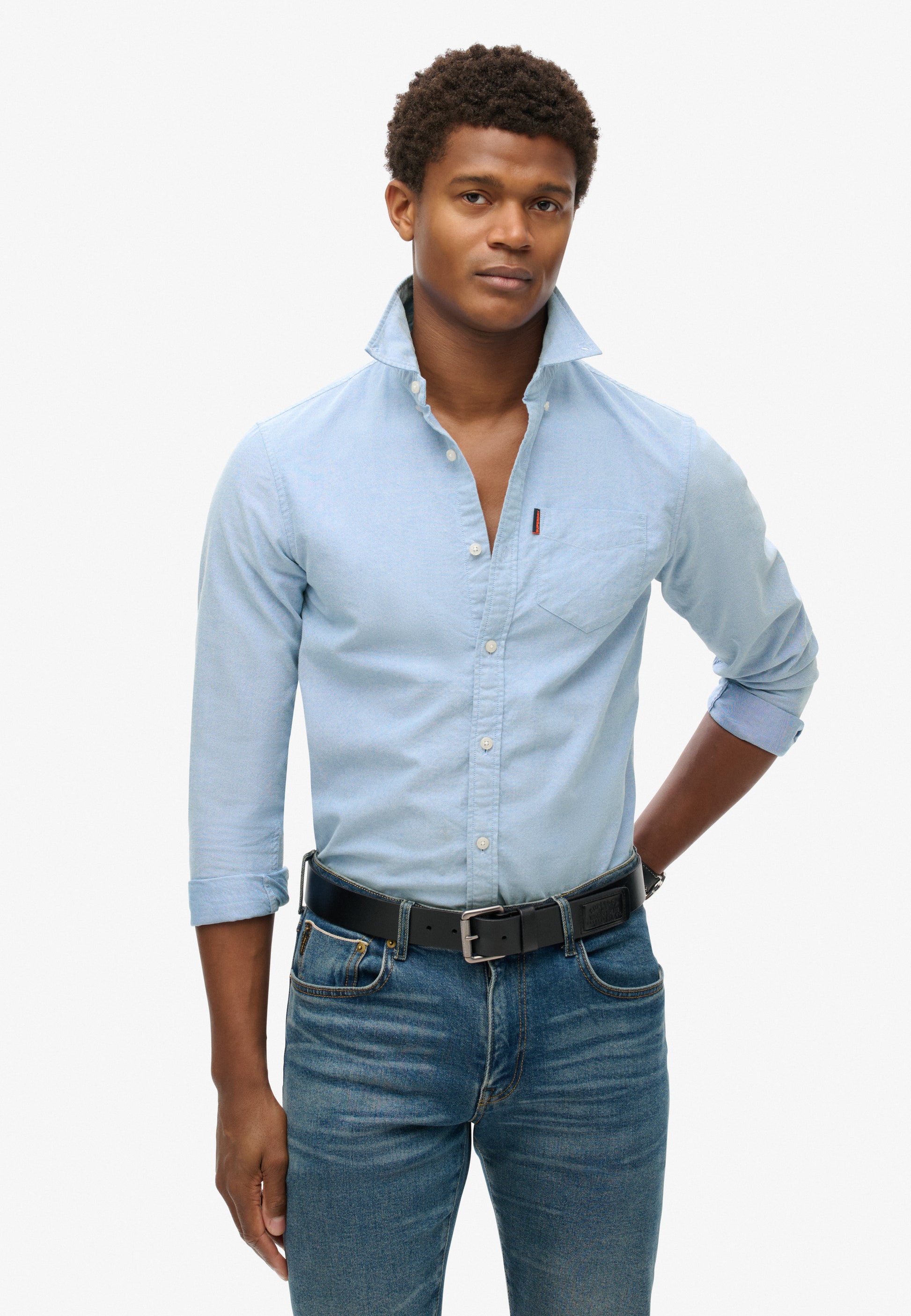 Organic Cotton Long Sleeve Oxford Shirt (1)