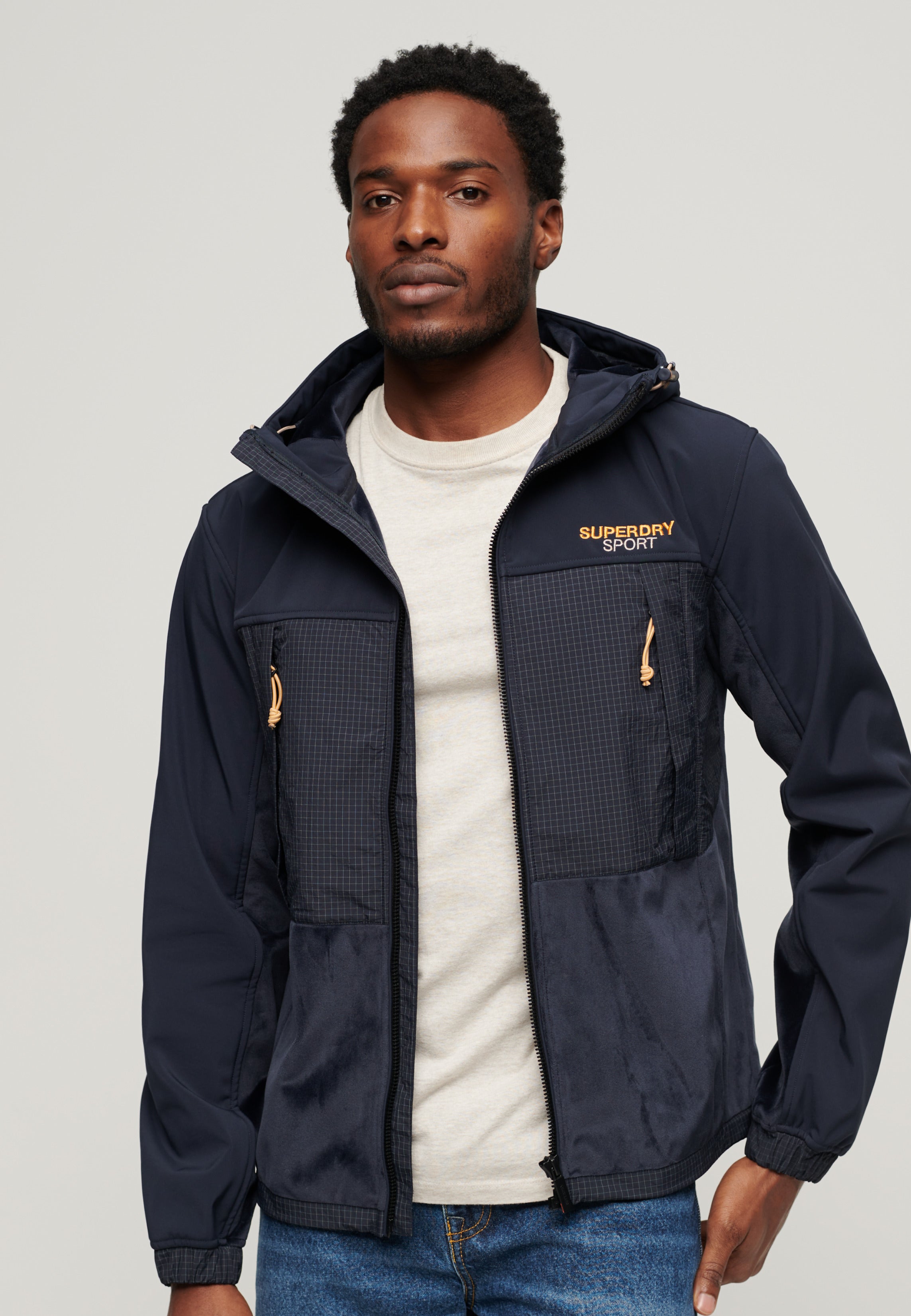 Hooded hybrid jacket hotsell