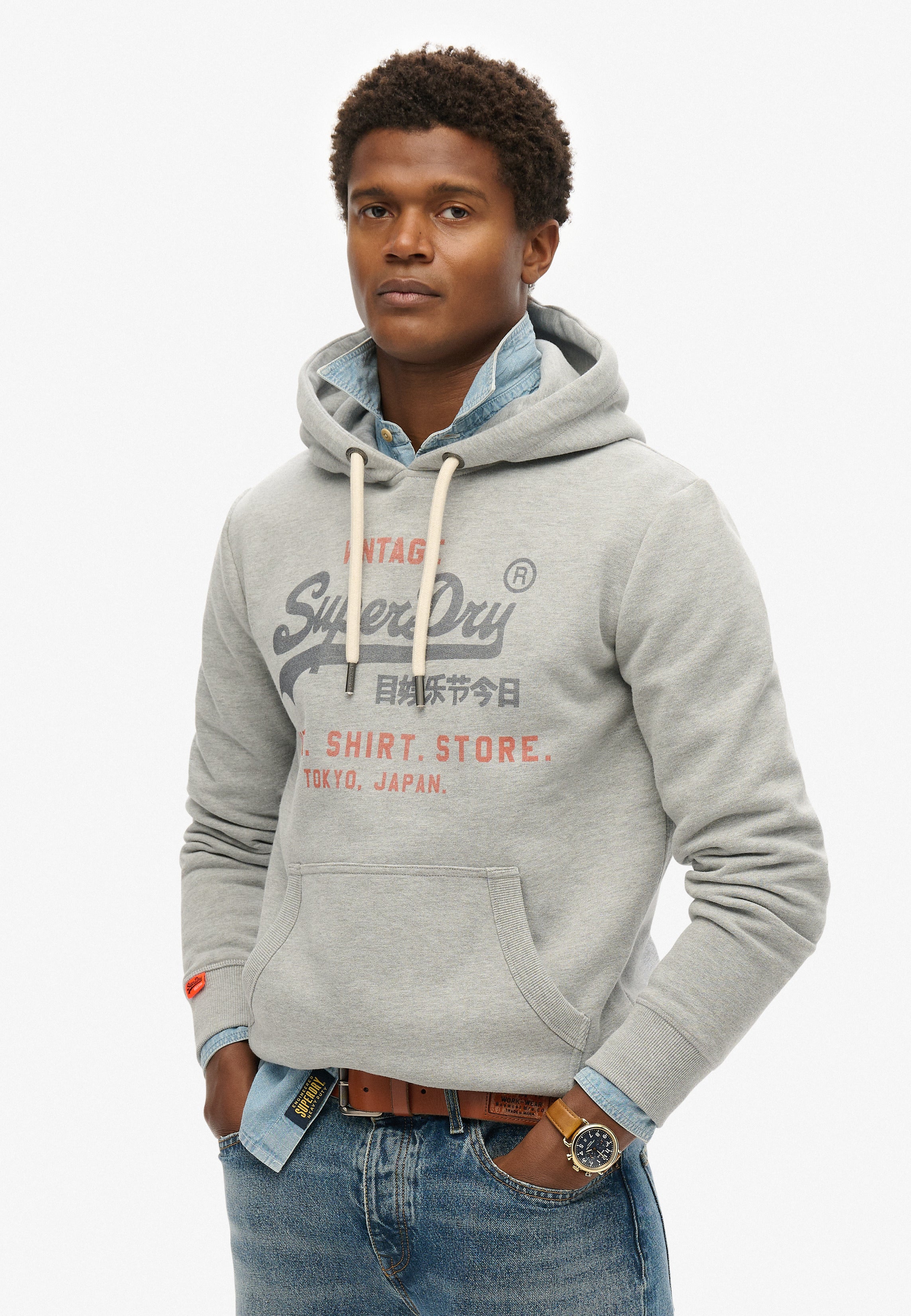 Vl Heritage Relaxed Hood — Trench Navy Marl