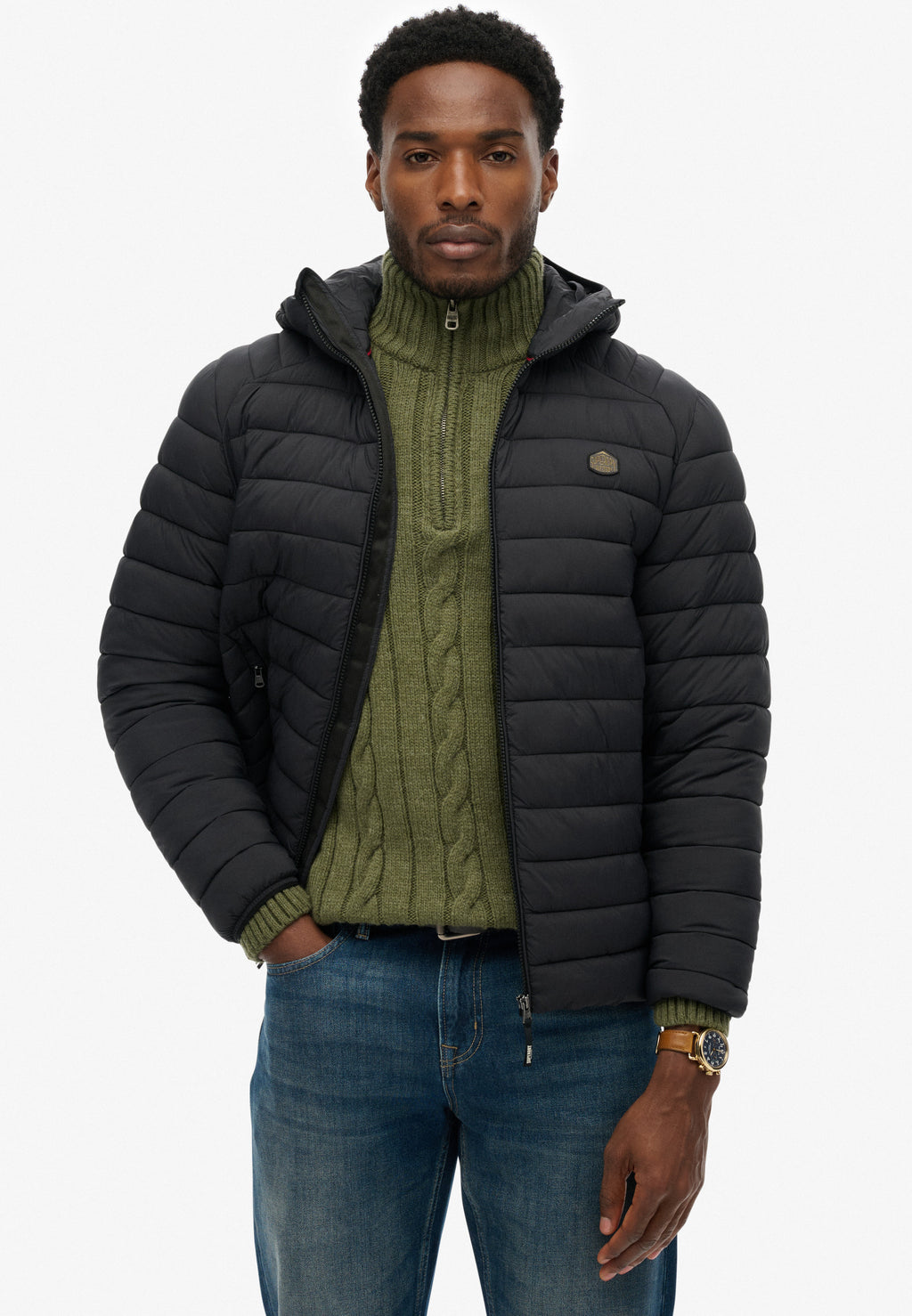 Hooded Fuji Lite Jacket — Black