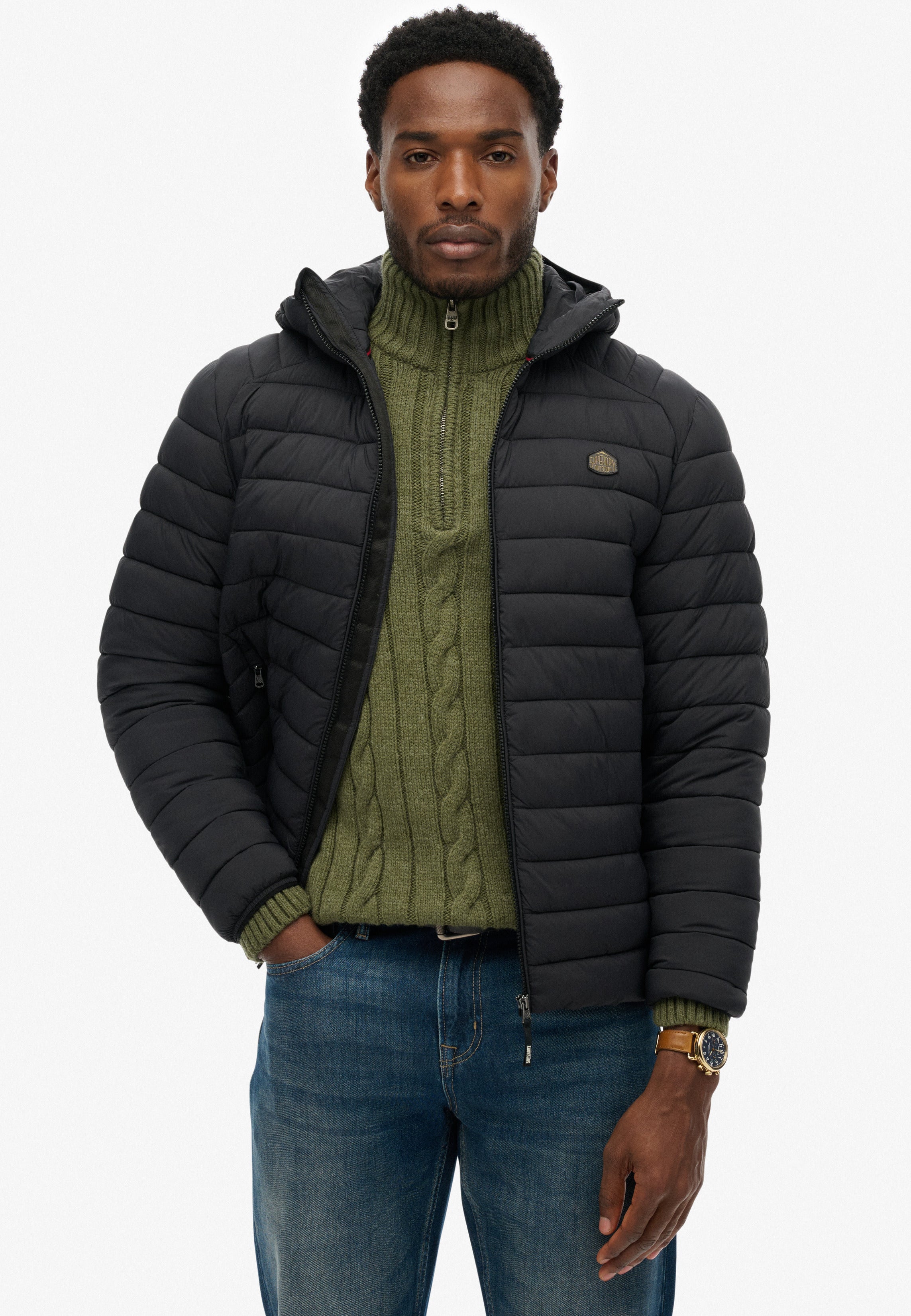 Hooded Fuji Lite Jacket — Black