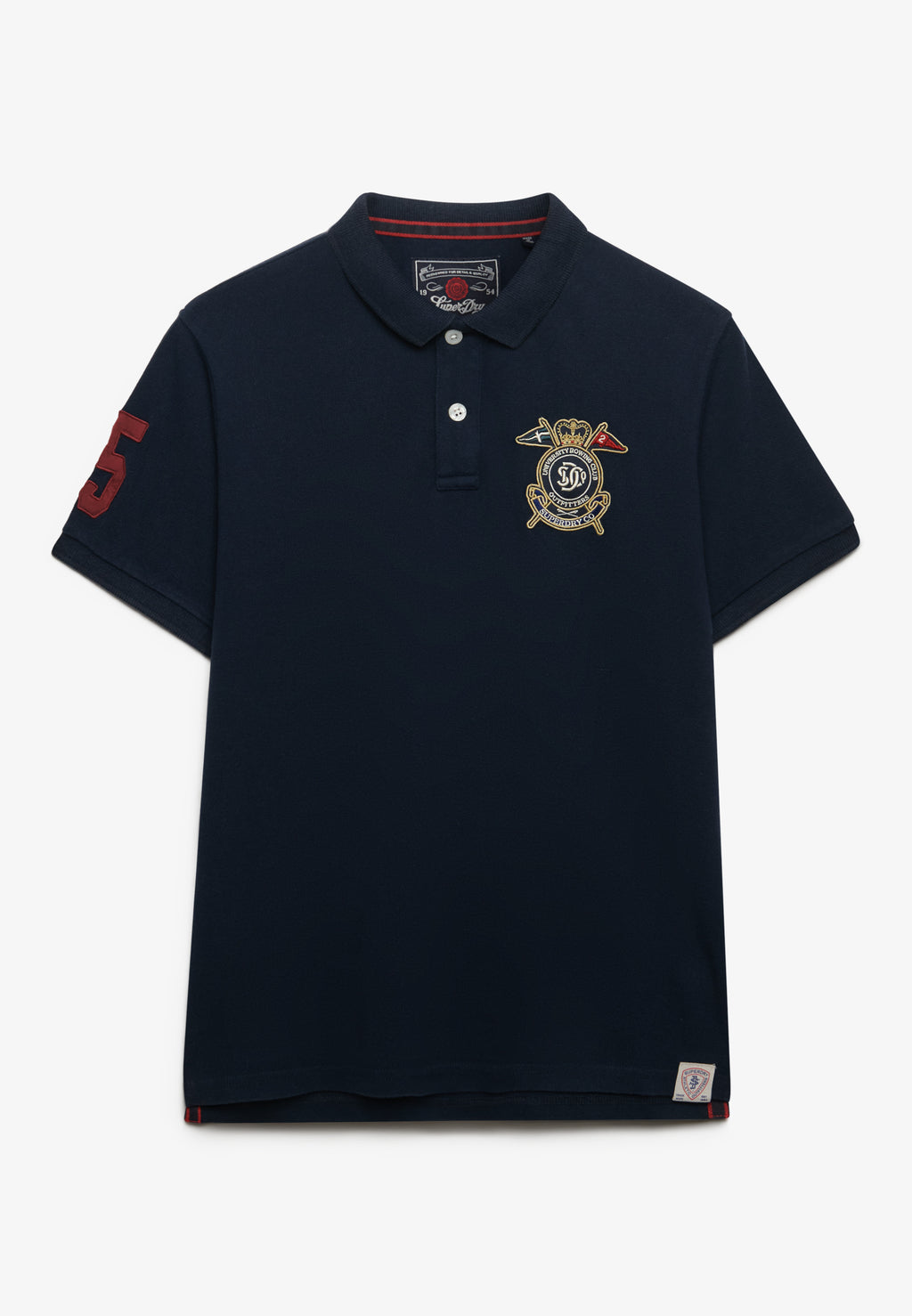 Crest Polo — Darkest Navy