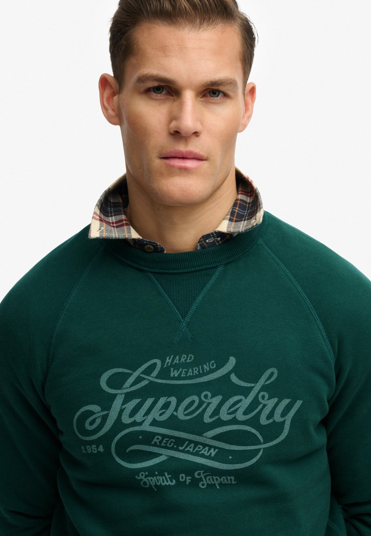 Merchant Vintage Print Sweat — Varsity Green