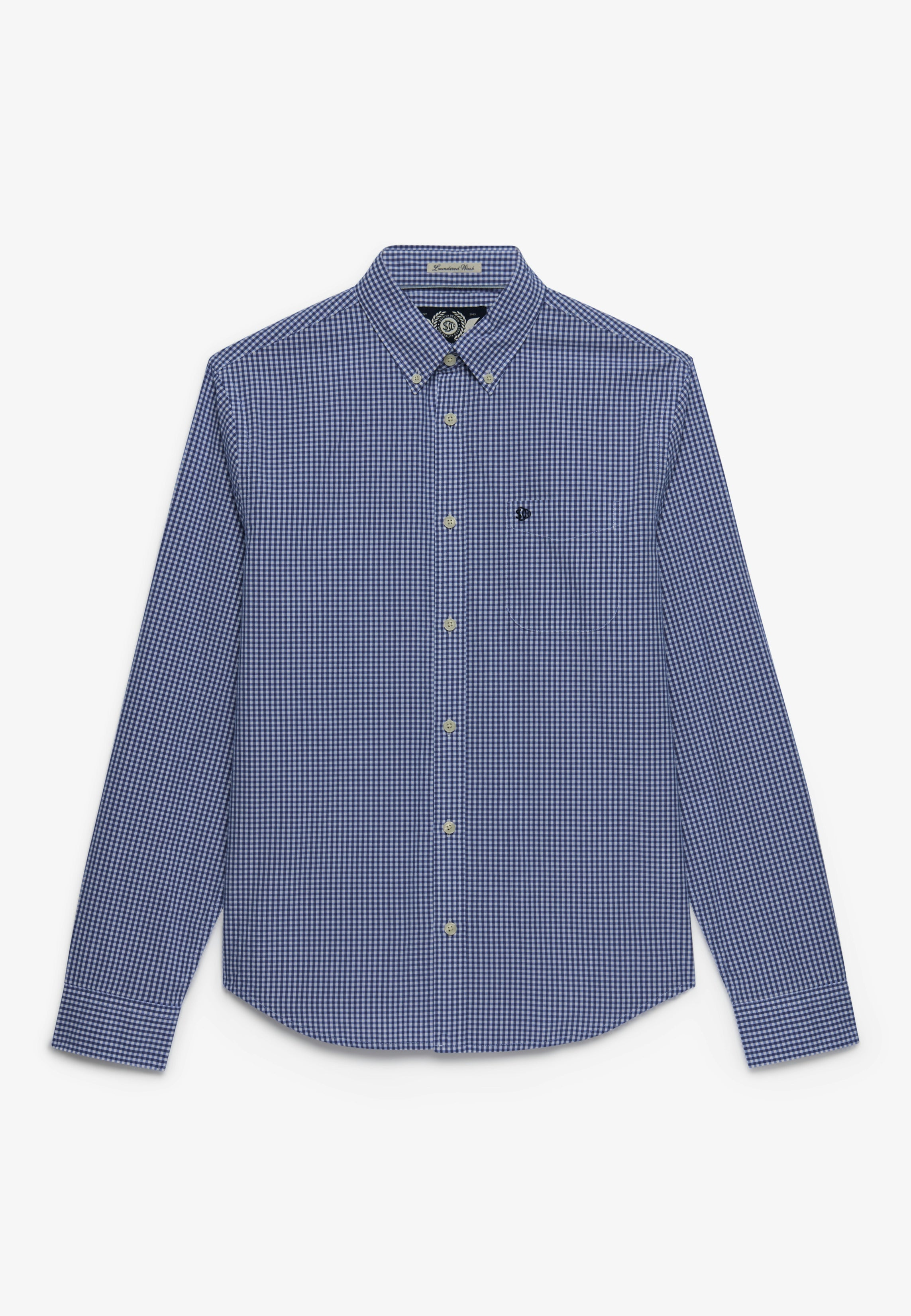 Preppy Poplin L/s Shirt — Montauk Navy Gingham
