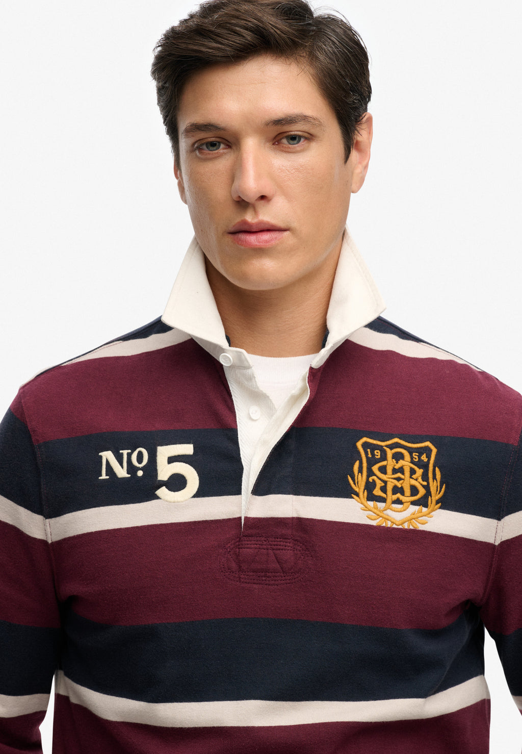 Double Emblem Stripe Rugby