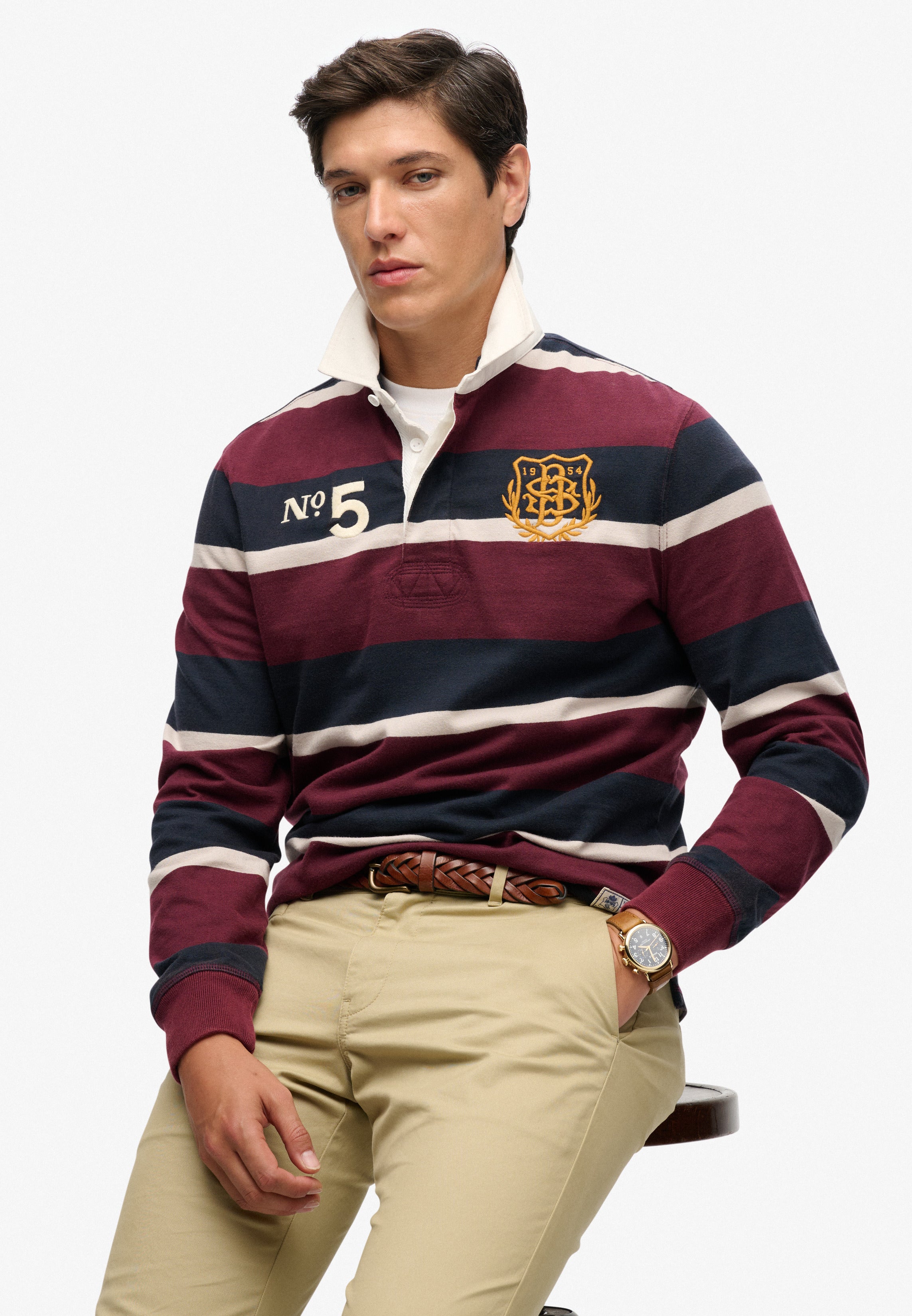 Double Emblem Stripe Rugby