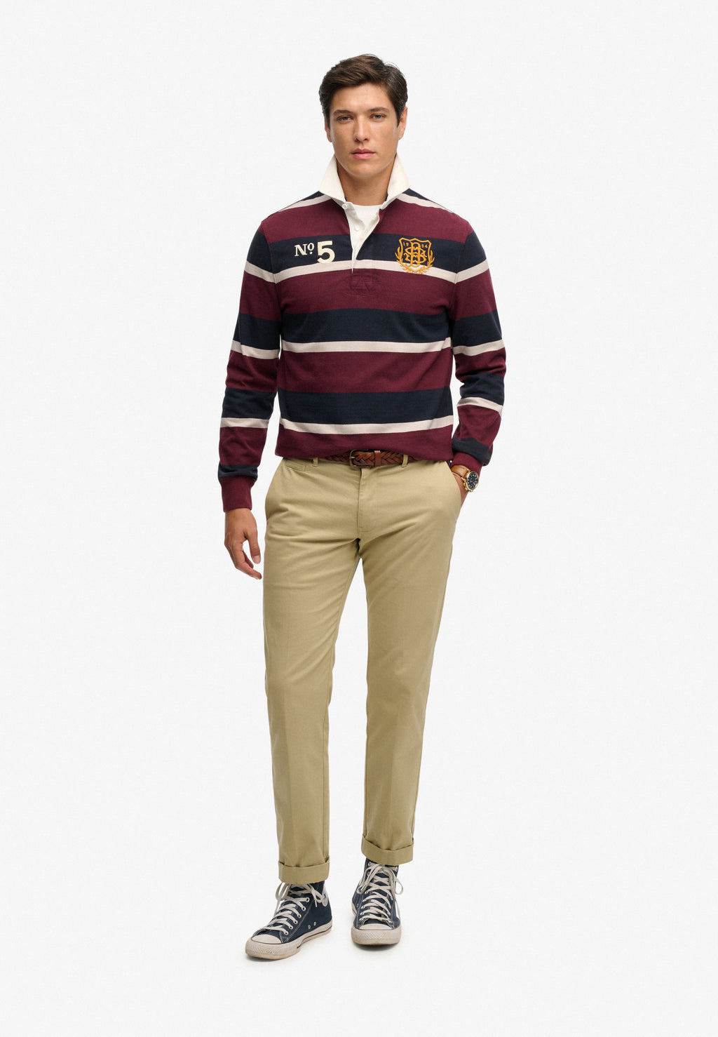 Double Emblem Stripe Rugby