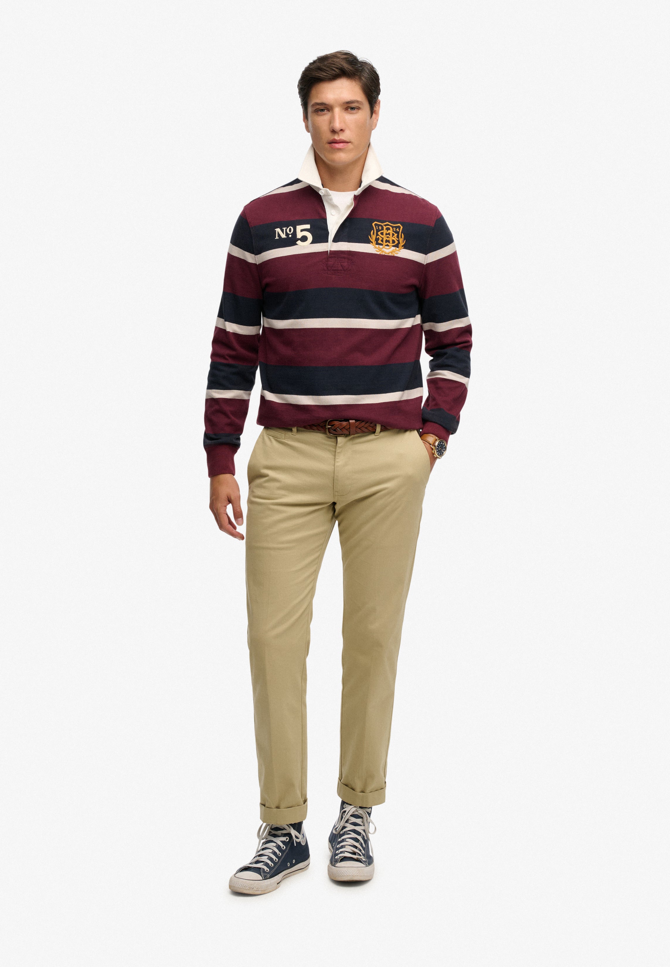 Double Emblem Stripe Rugby