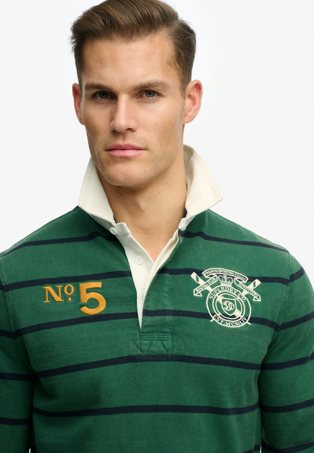 Double Emblem Stripe Rugby