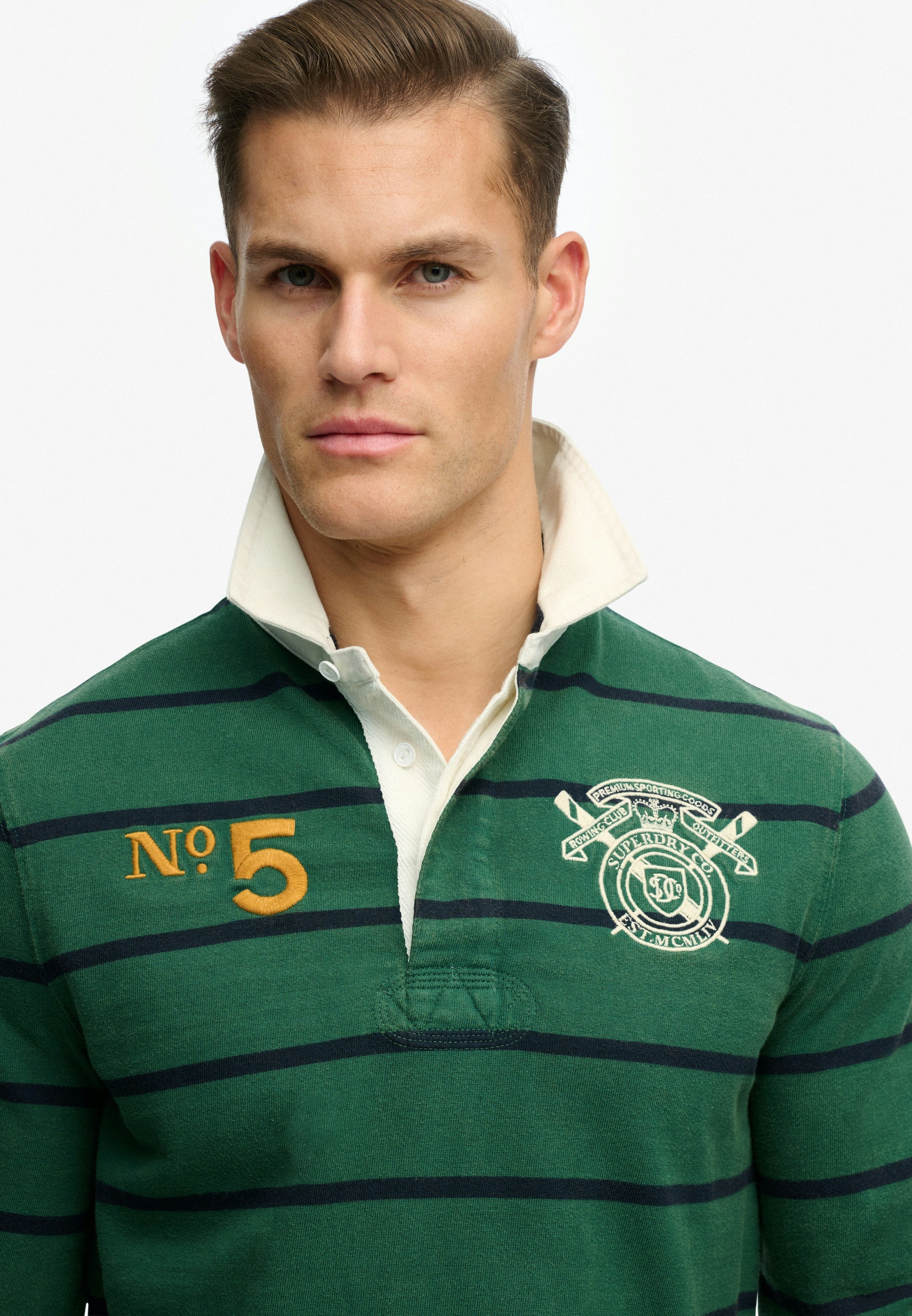 Double Emblem Stripe Rugby