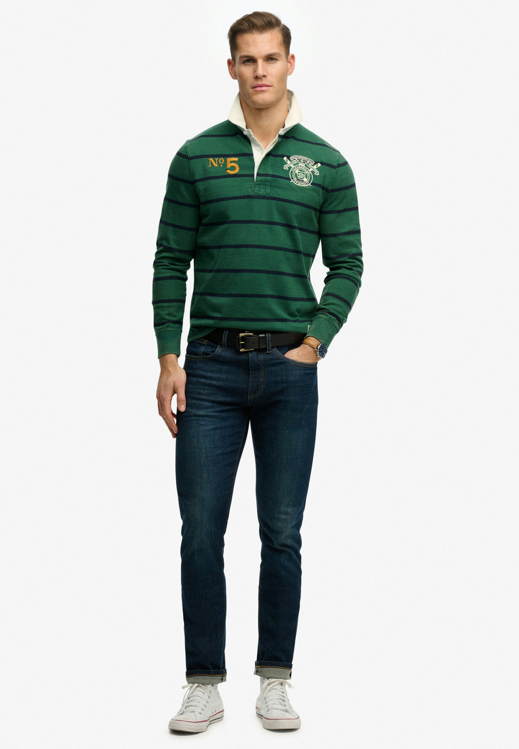 Double Emblem Stripe Rugby