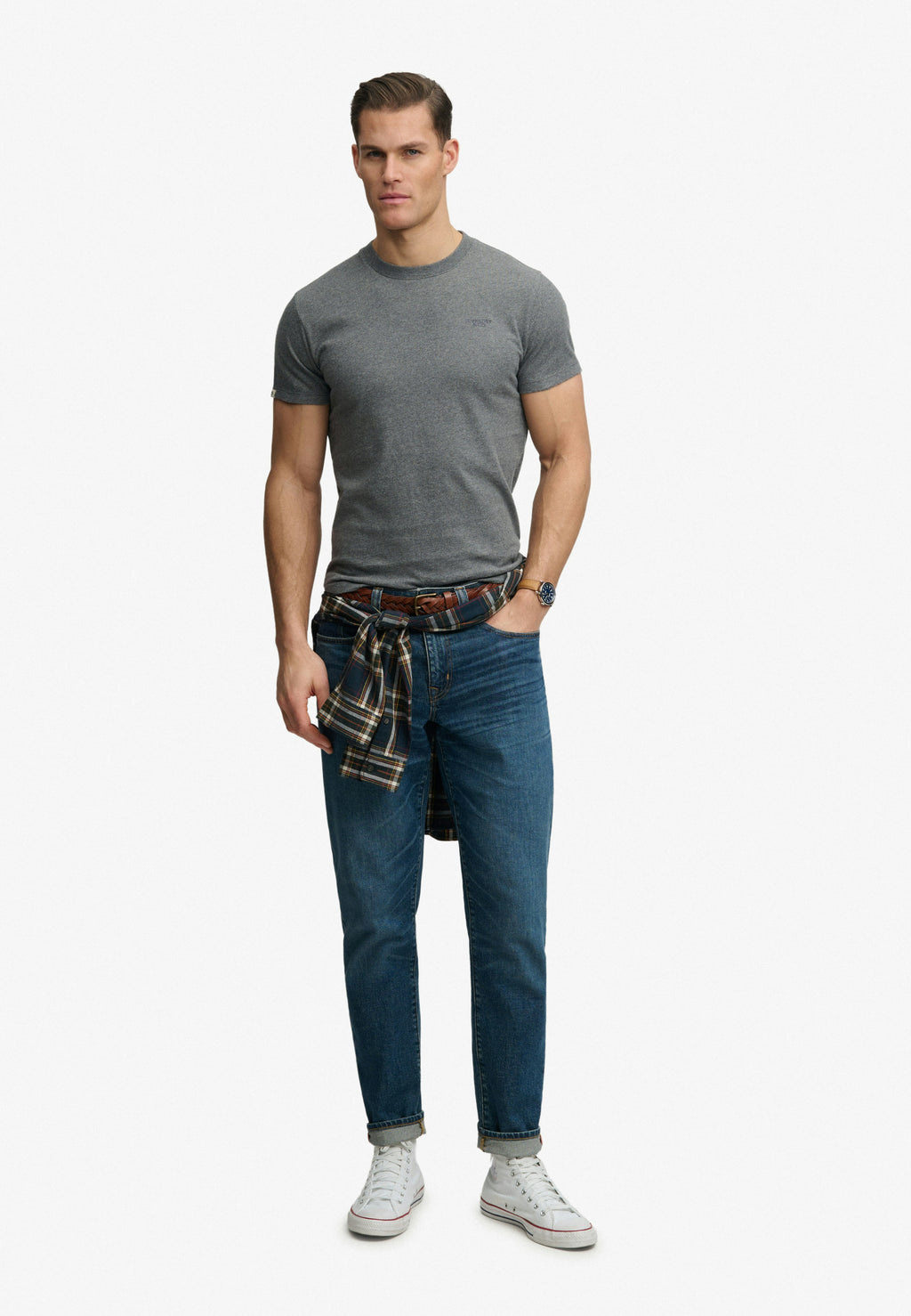 Essential Stacked Logo Emb T-shirt