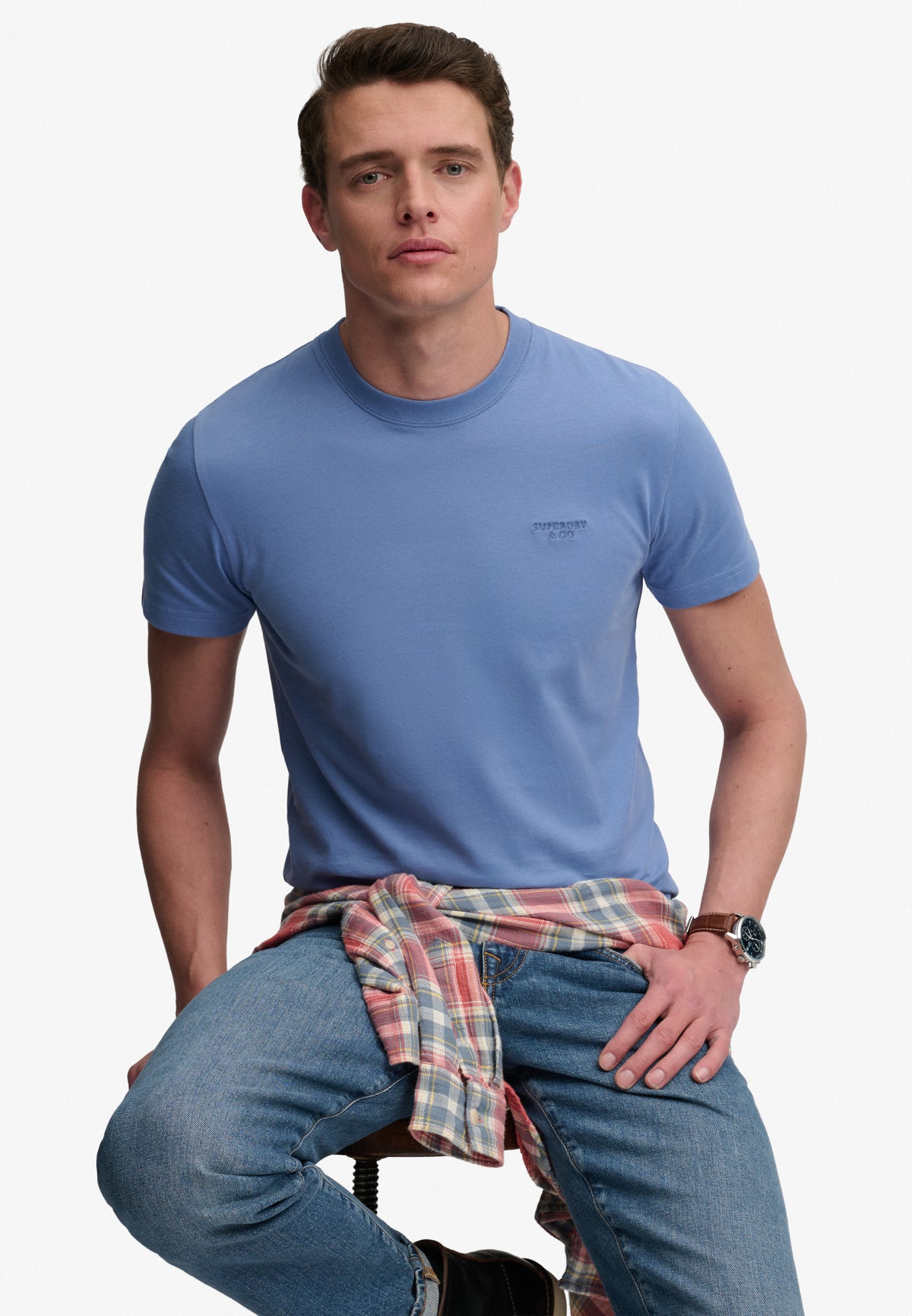 Essential Stacked Logo Emb T-shirt — Optic