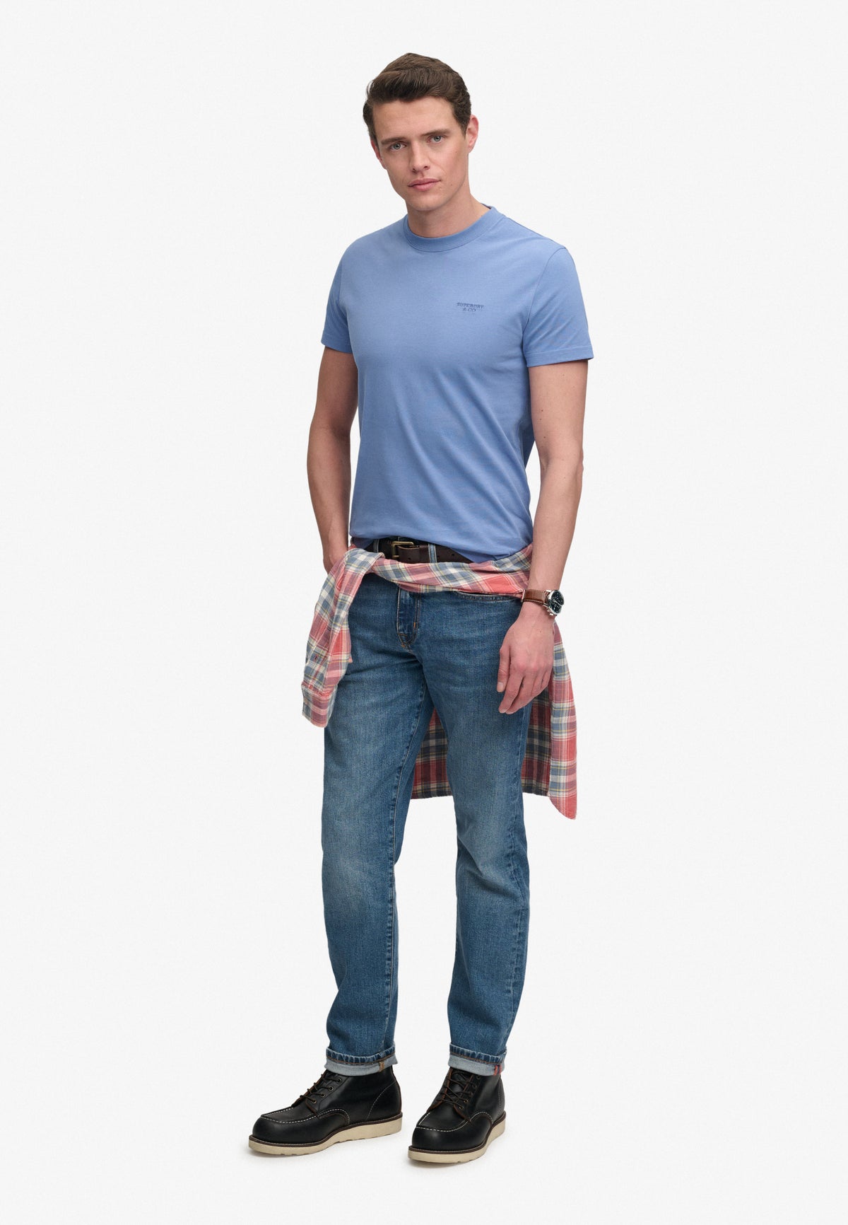 Essential Stacked Logo Emb T-shirt — Optic