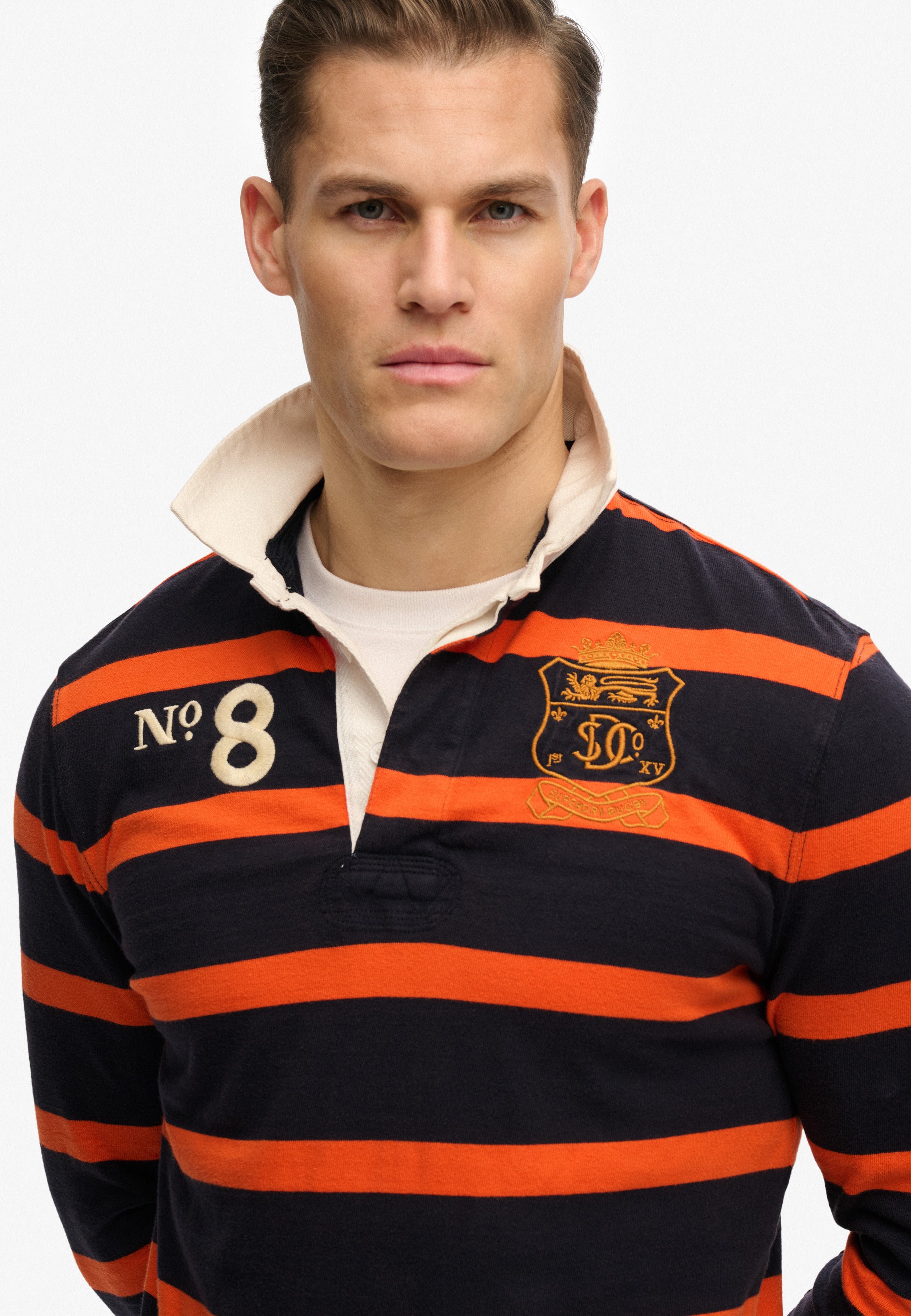 Double Emblem Stripe Rugby
