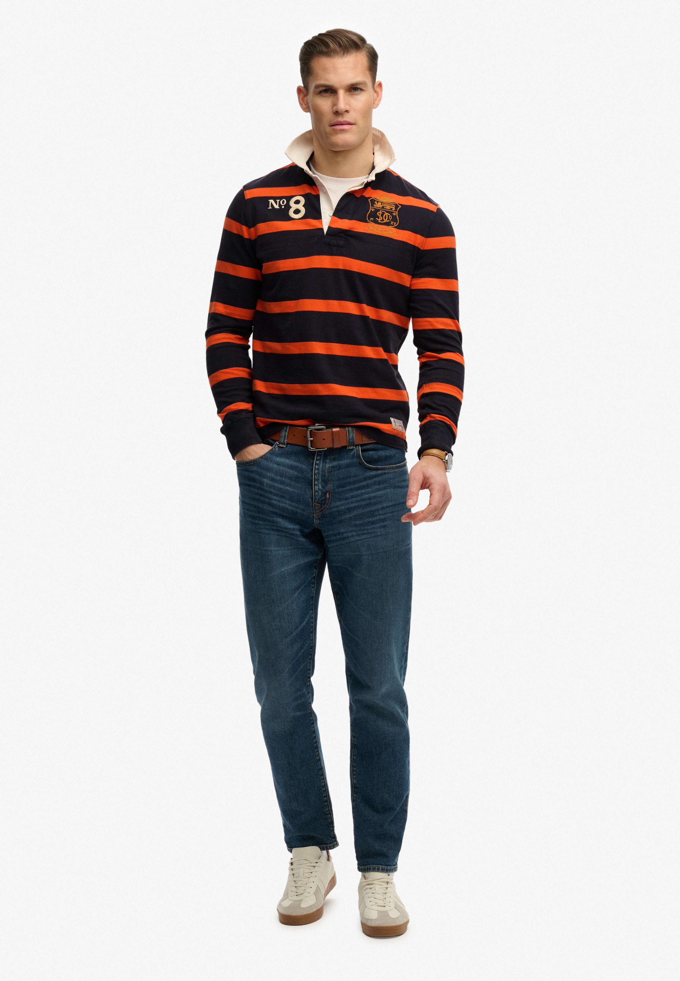 Double Emblem Stripe Rugby