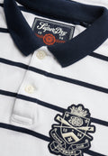 Crest Stripe Polo — Optic Navy Stripe