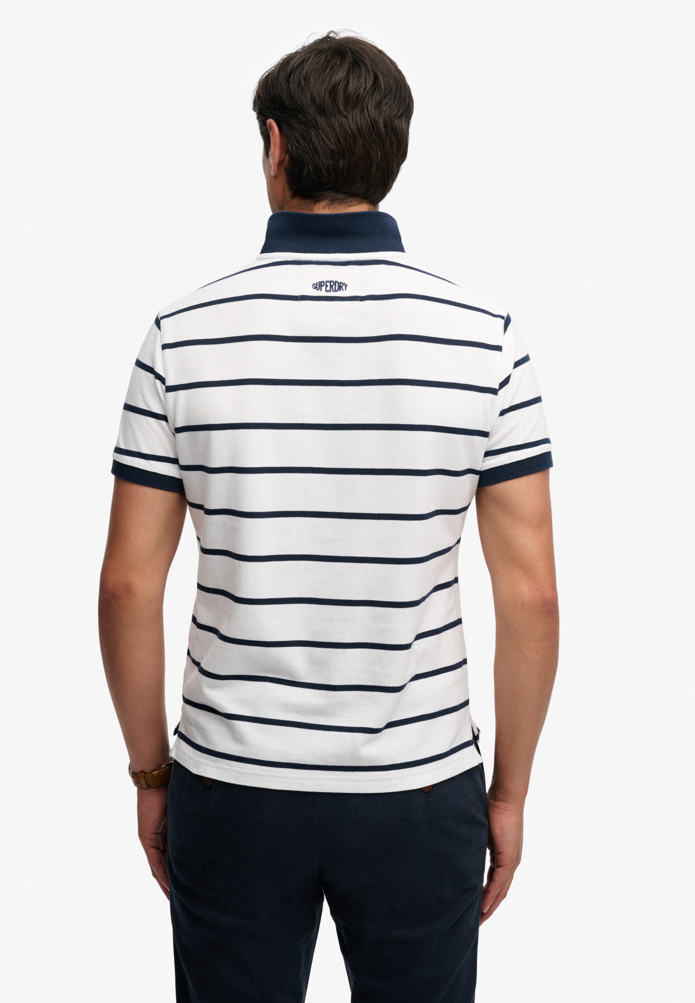 Crest Stripe Polo