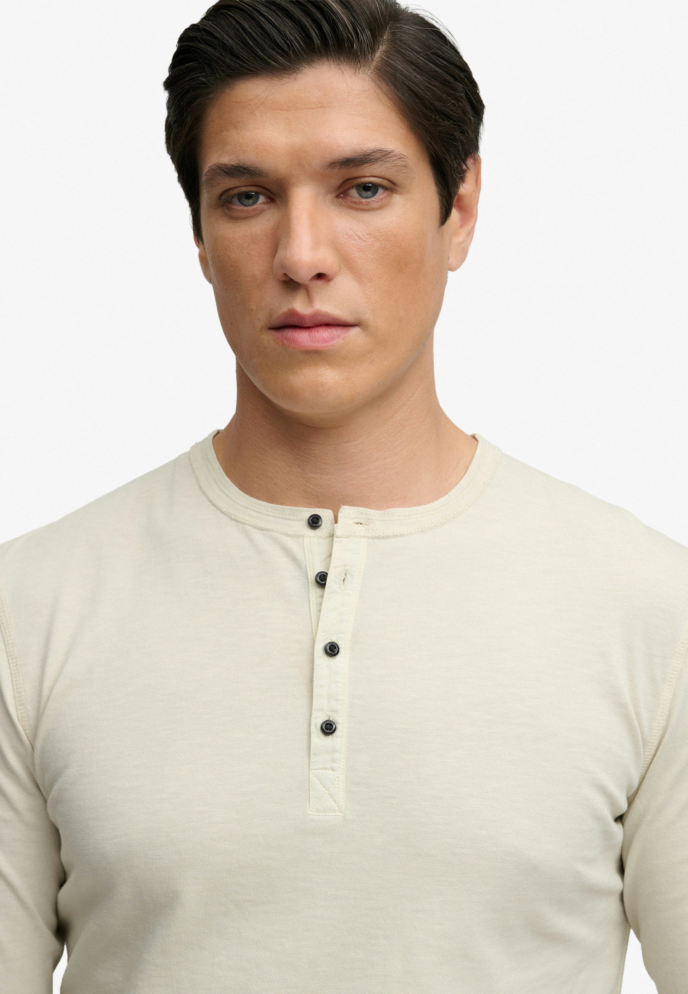 Slub Ls Jersey Grandad Top