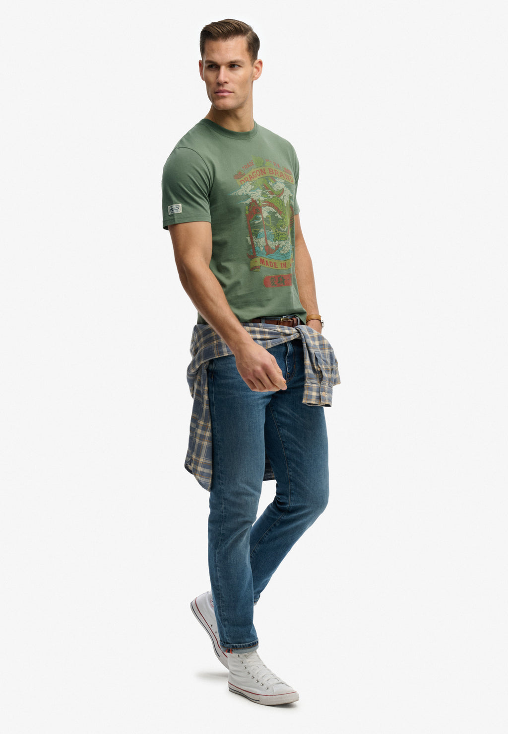Tokyo Relaxed Tee — Beetle Green