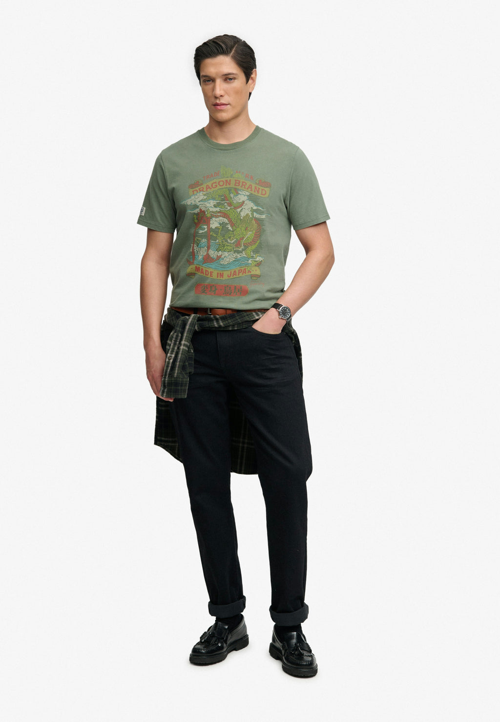 Tokyo Relaxed Tee — Beetle Green
