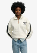 Country Club Applique Half Zip — Cream