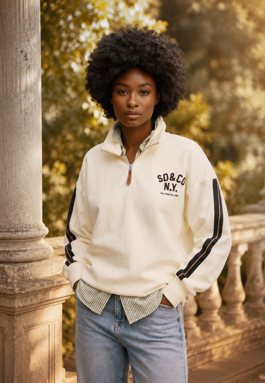 Country Club Applique Half Zip