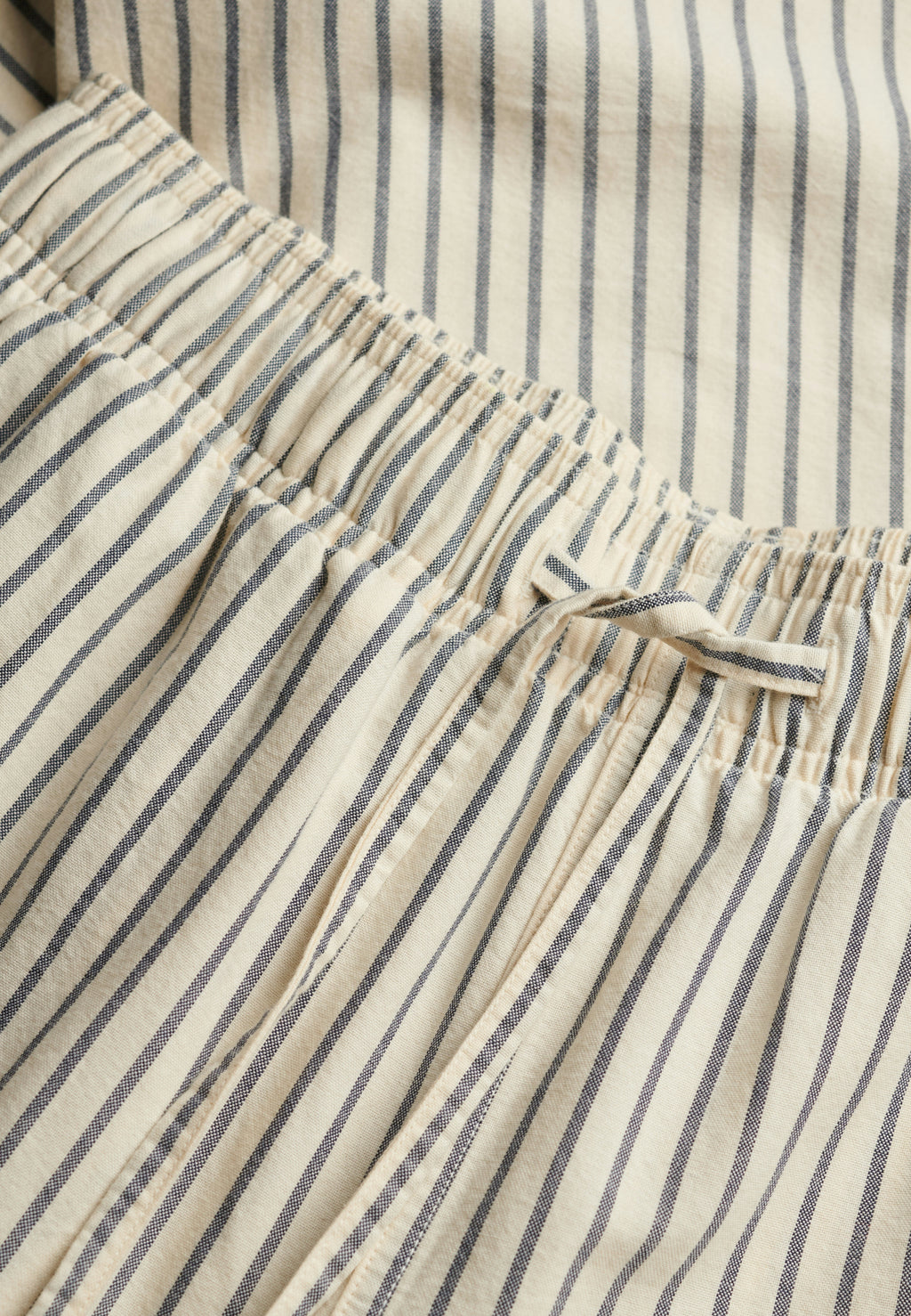 Cotton Stripe Elastic Trouser