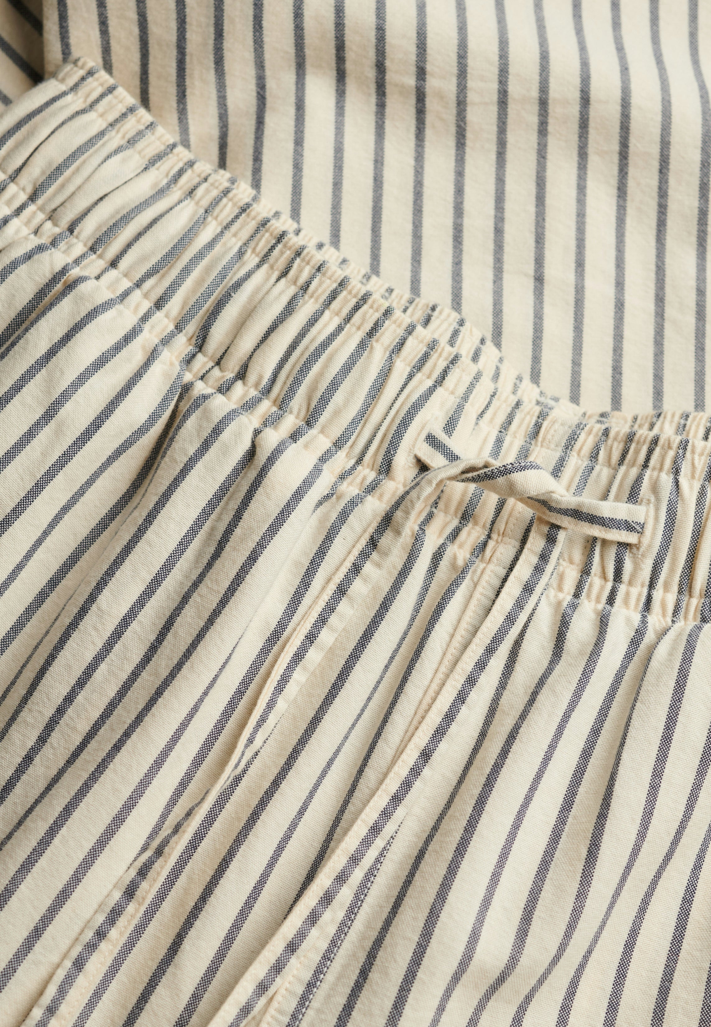 Cotton Stripe Elastic Trouser