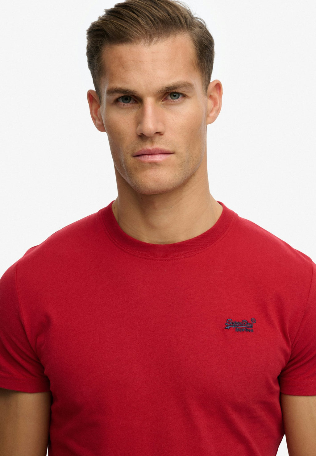 Essential Logo Emb Tee — Red