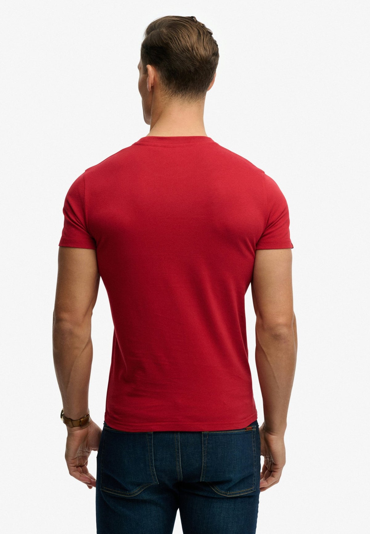 Essential Logo Emb Tee — Red