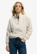 Essential Logo Half Zip — Desert Bone Off White