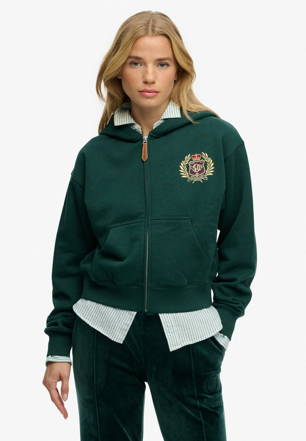 Country Club Ziphood — Dark Pine Green