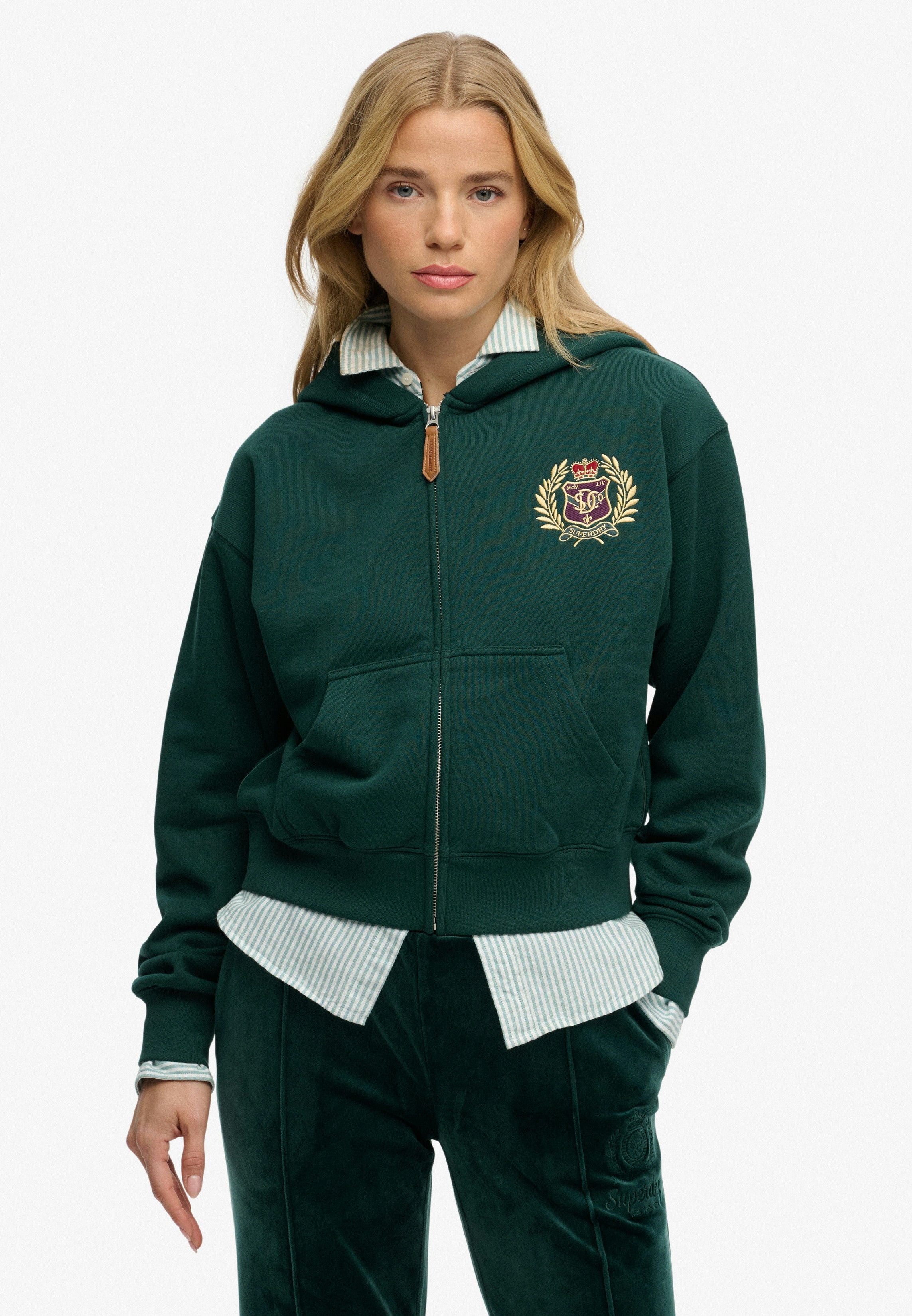 Country Club Ziphood — Dark Pine Green