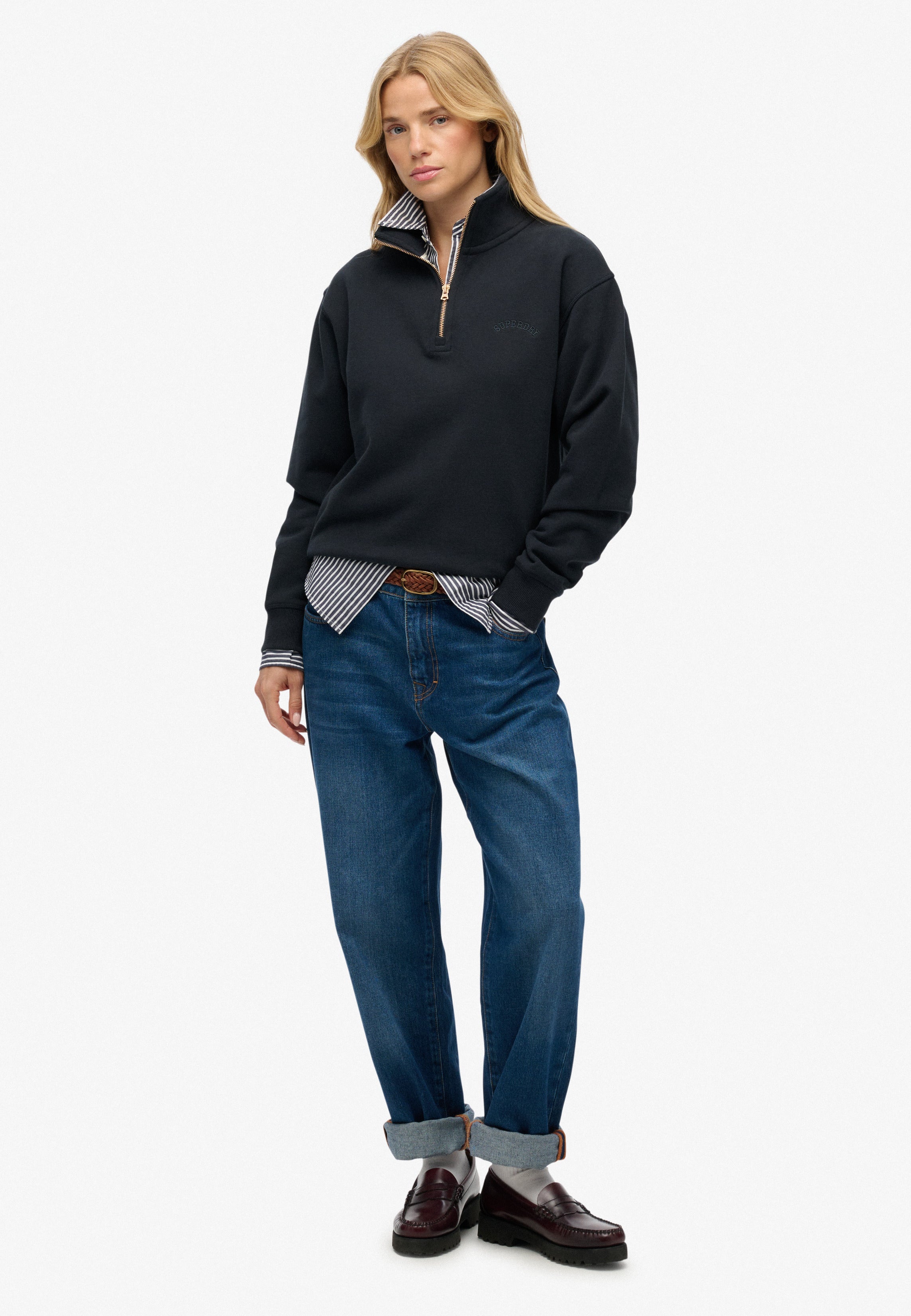 Essential Logo Emb Half Zip
