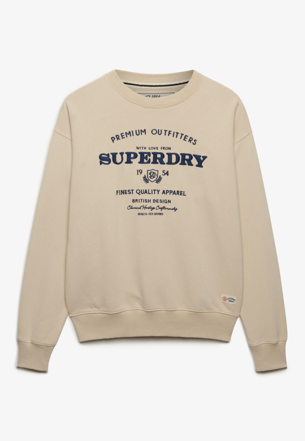 Luxe Casual Emb Loose Crew