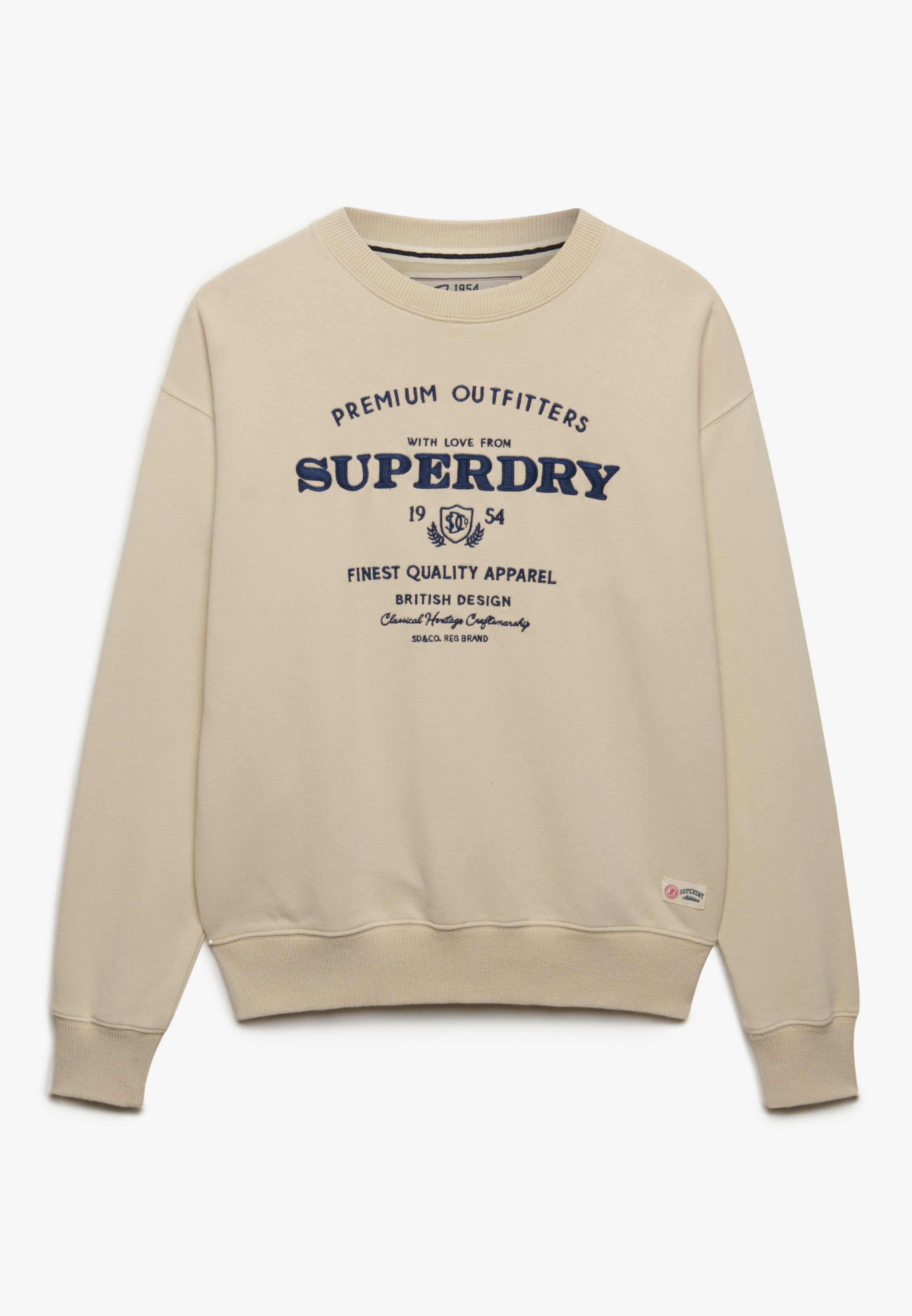 Luxe Casual Emb Loose Crew