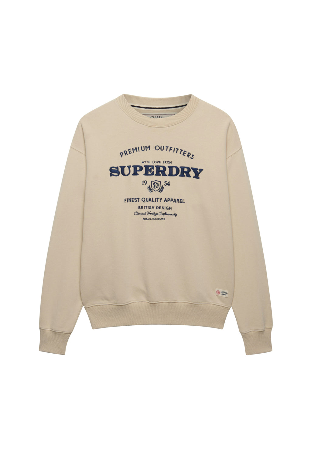 Luxe Casual Emb Loose Crew