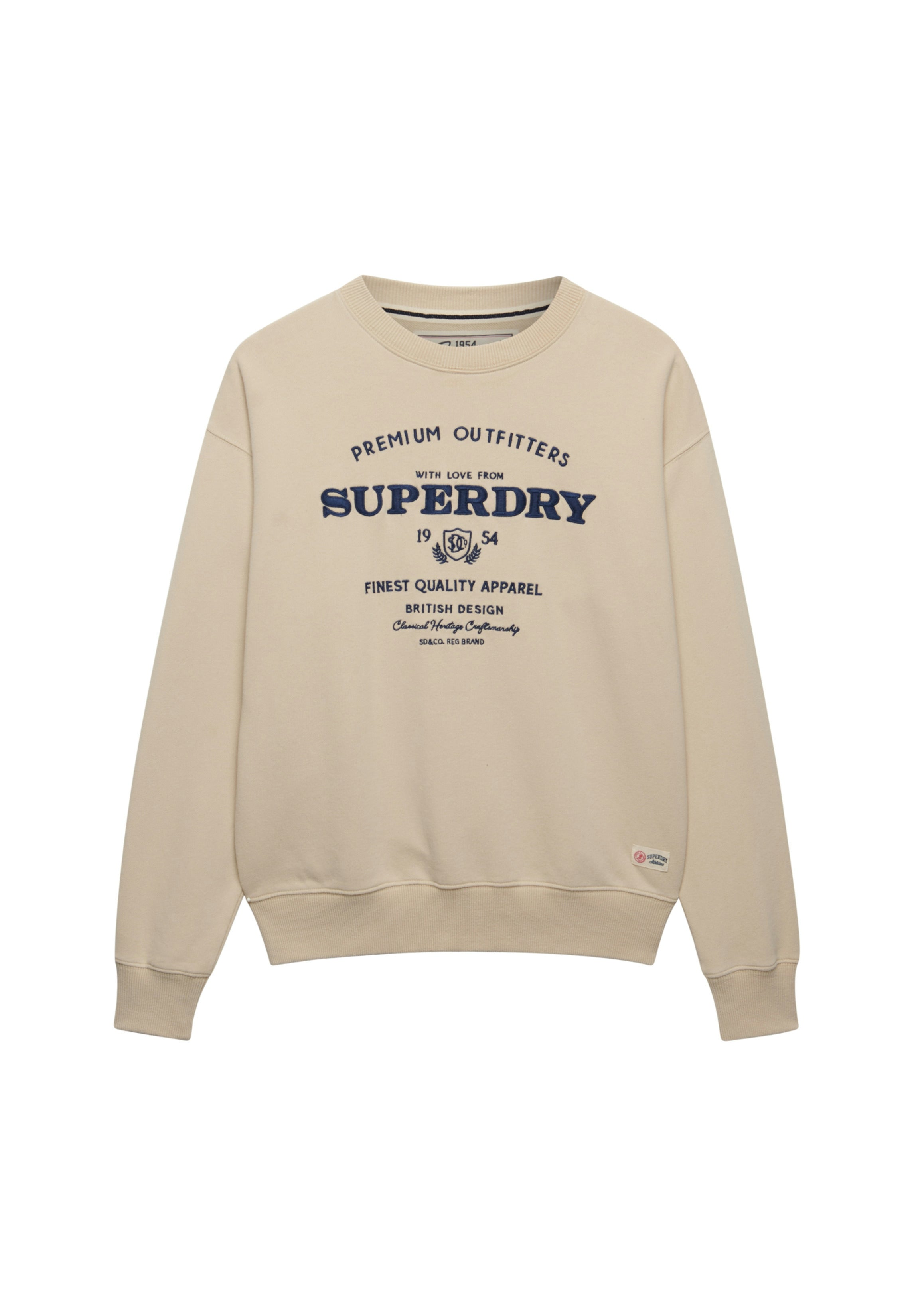 Luxe Casual Emb Loose Crew